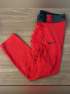 Nike Men’s Red Compression Base Layer Tights